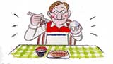 食事は決まった場所でする