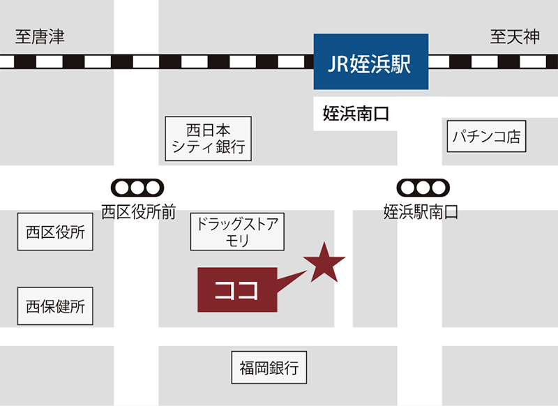 姪浜待合場所 名浜駅南口