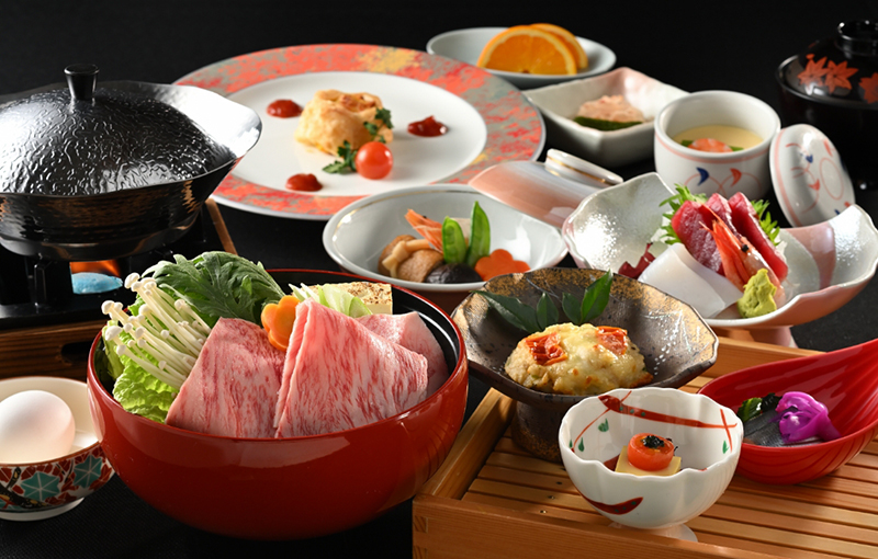 日高見牛すき焼きコース