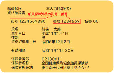 船員保険資格確認書